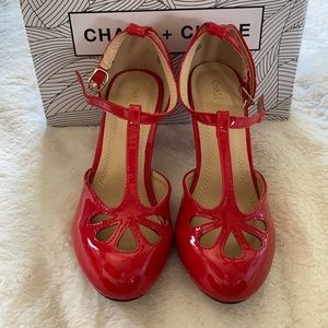 Red Mary Jane shoes